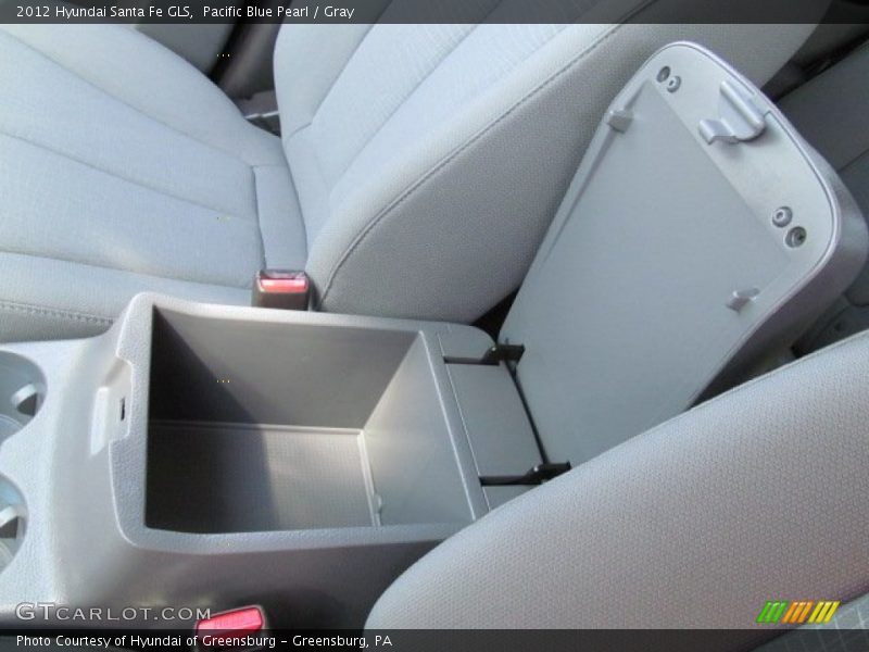 Pacific Blue Pearl / Gray 2012 Hyundai Santa Fe GLS