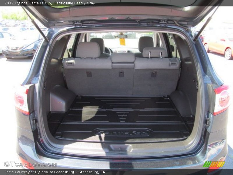 Pacific Blue Pearl / Gray 2012 Hyundai Santa Fe GLS