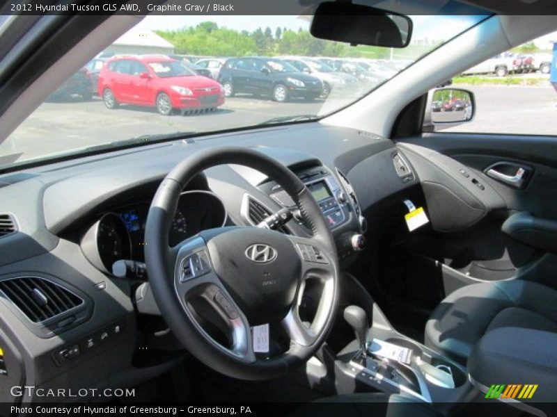 Graphite Gray / Black 2012 Hyundai Tucson GLS AWD