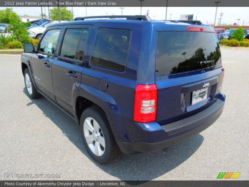 True Blue Pearl / Dark Slate Gray 2012 Jeep Patriot Latitude
