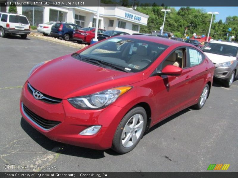 Red Allure / Beige 2013 Hyundai Elantra GLS