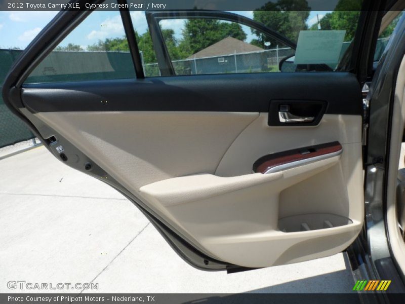 Cypress Green Pearl / Ivory 2012 Toyota Camry XLE