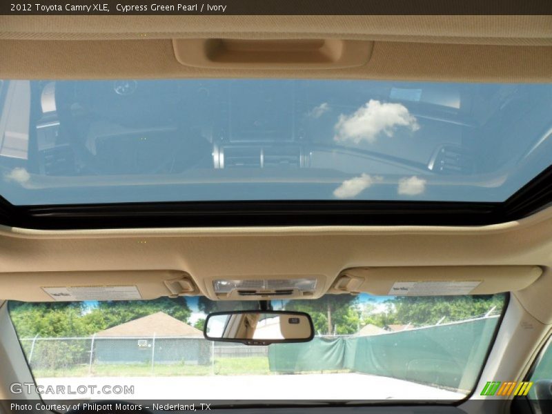 Cypress Green Pearl / Ivory 2012 Toyota Camry XLE