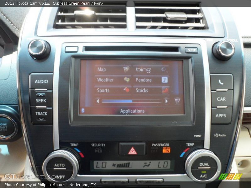 Cypress Green Pearl / Ivory 2012 Toyota Camry XLE
