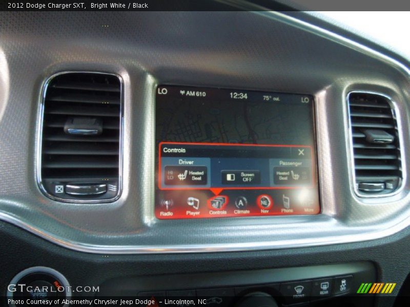 Bright White / Black 2012 Dodge Charger SXT