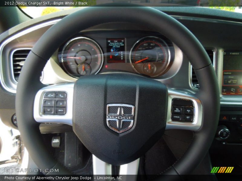 Bright White / Black 2012 Dodge Charger SXT
