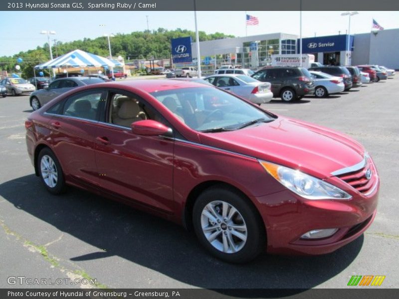 Sparkling Ruby / Camel 2013 Hyundai Sonata GLS