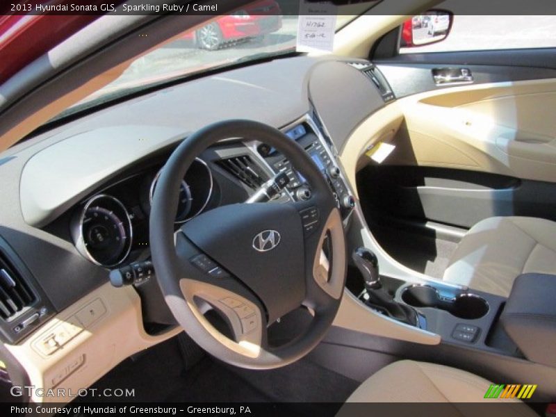Sparkling Ruby / Camel 2013 Hyundai Sonata GLS