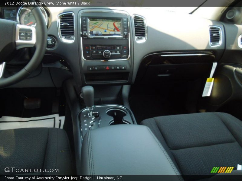 Stone White / Black 2012 Dodge Durango Crew
