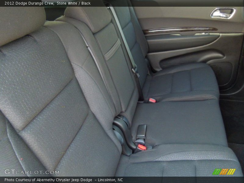 Stone White / Black 2012 Dodge Durango Crew