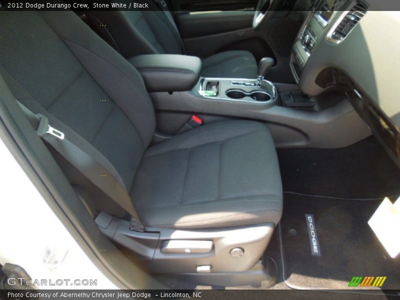 Stone White / Black 2012 Dodge Durango Crew