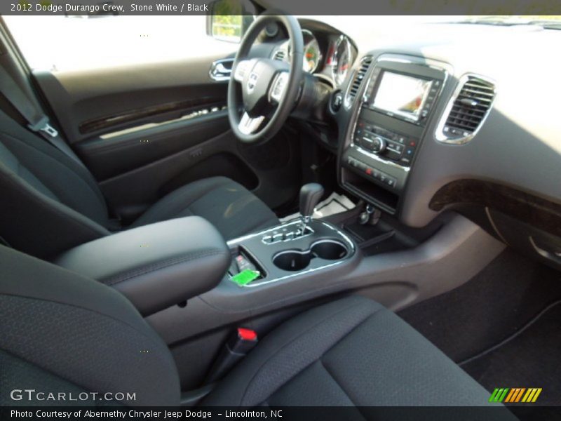Stone White / Black 2012 Dodge Durango Crew