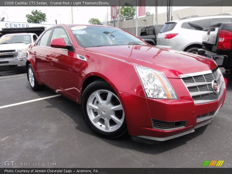 Crystal Red / Light Titanium/Ebony 2008 Cadillac CTS Sedan