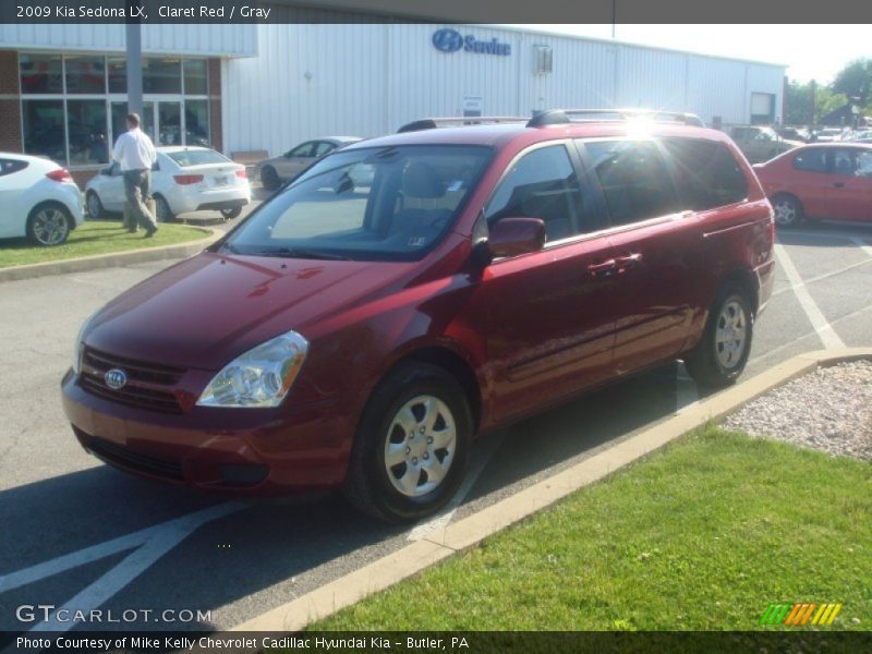 Claret Red / Gray 2009 Kia Sedona LX