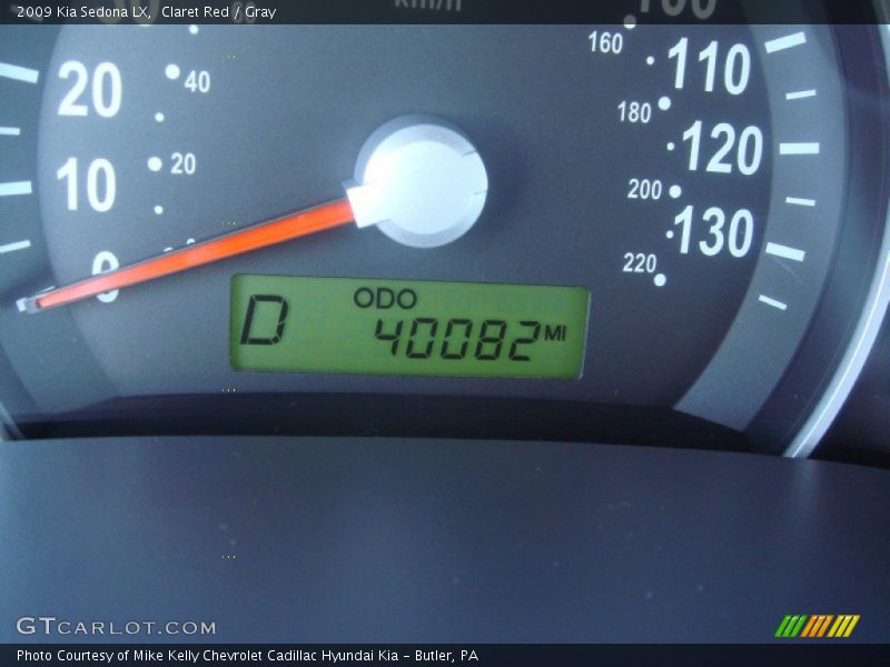Claret Red / Gray 2009 Kia Sedona LX