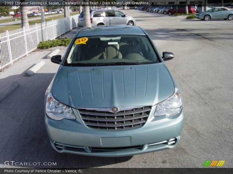 Clearwater Blue Pearl / Dark Khaki/Light Graystone 2009 Chrysler Sebring LX Sedan