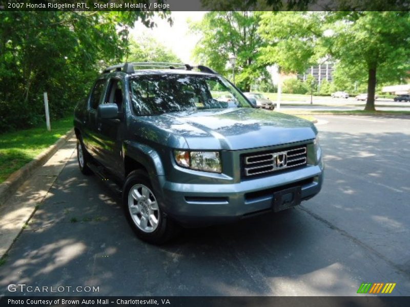 Steel Blue Metallic / Beige 2007 Honda Ridgeline RTL