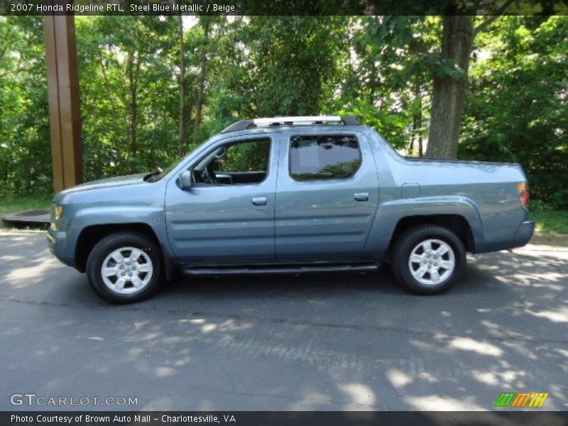 Steel Blue Metallic / Beige 2007 Honda Ridgeline RTL