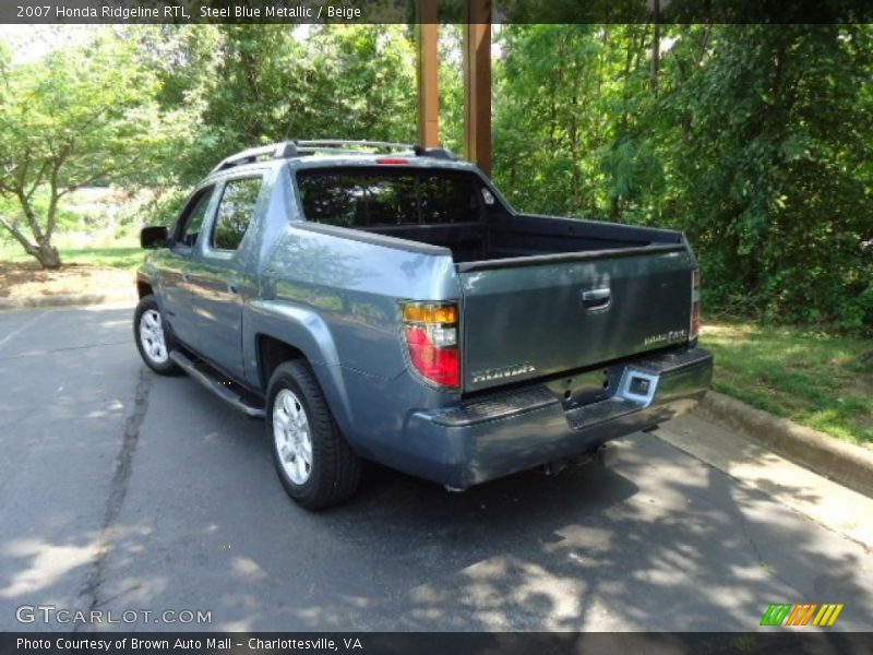 Steel Blue Metallic / Beige 2007 Honda Ridgeline RTL