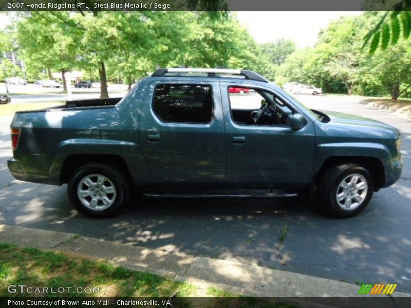 Steel Blue Metallic / Beige 2007 Honda Ridgeline RTL