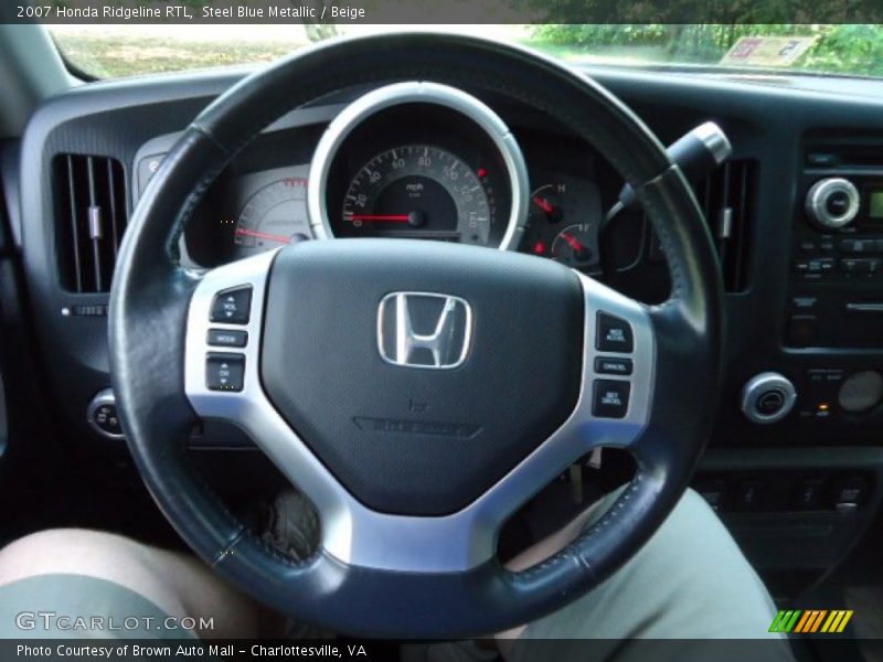 Steel Blue Metallic / Beige 2007 Honda Ridgeline RTL
