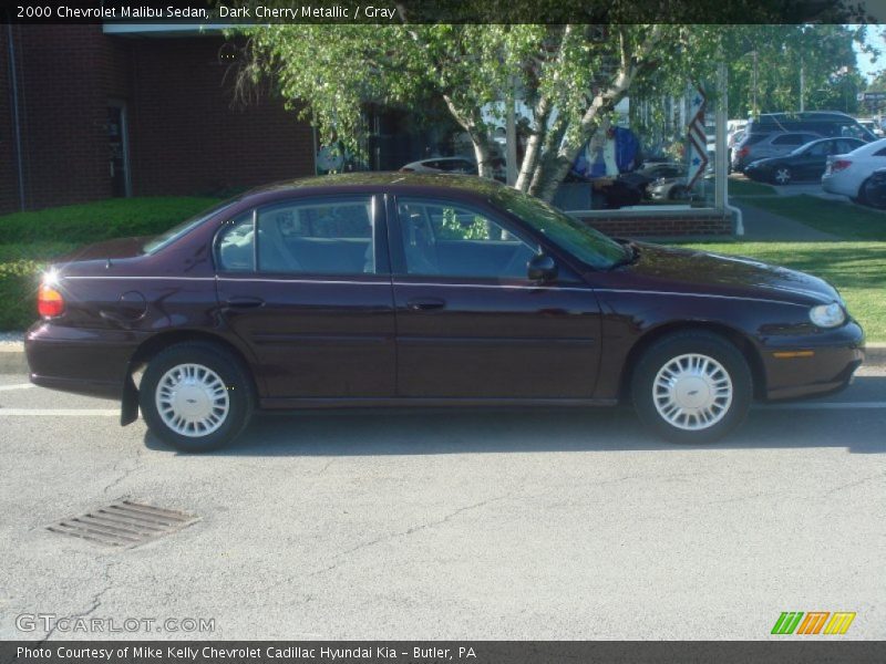 Dark Cherry Metallic / Gray 2000 Chevrolet Malibu Sedan