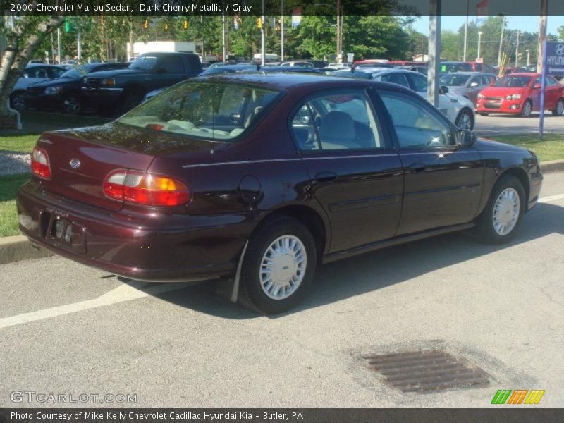 Dark Cherry Metallic / Gray 2000 Chevrolet Malibu Sedan