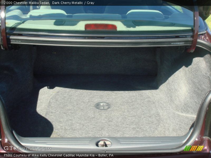 Dark Cherry Metallic / Gray 2000 Chevrolet Malibu Sedan