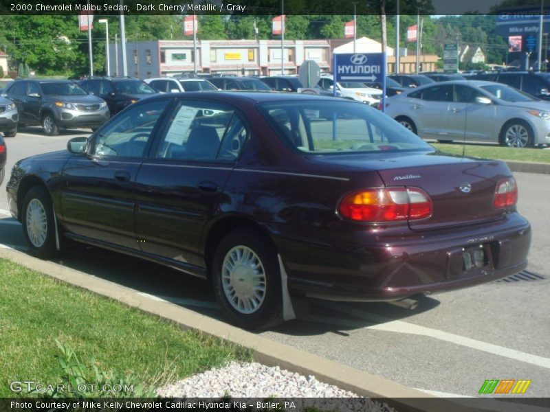 Dark Cherry Metallic / Gray 2000 Chevrolet Malibu Sedan