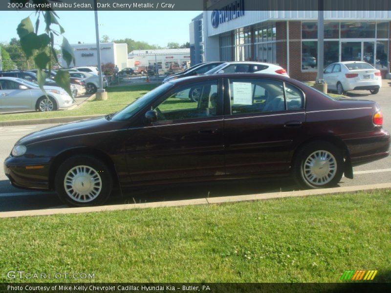 Dark Cherry Metallic / Gray 2000 Chevrolet Malibu Sedan