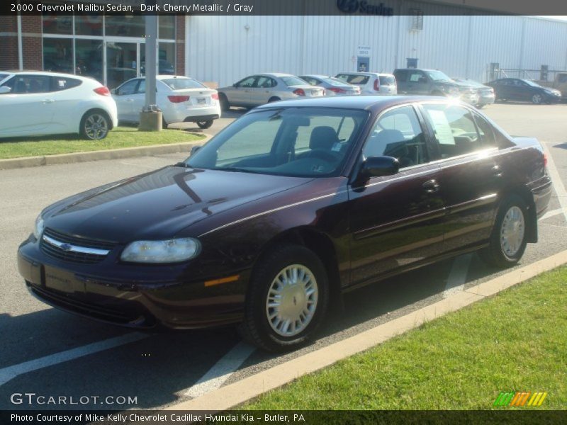 Dark Cherry Metallic / Gray 2000 Chevrolet Malibu Sedan