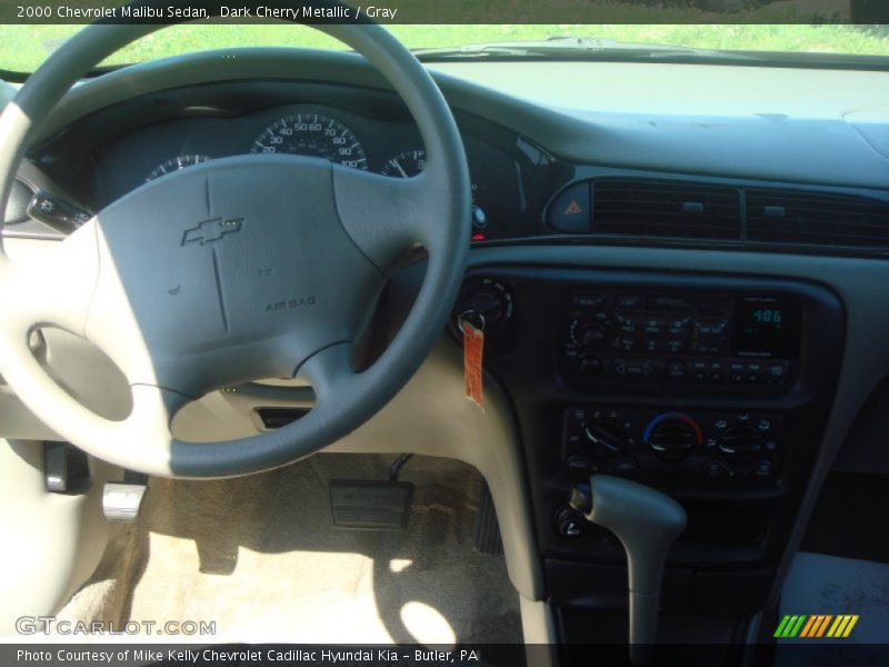Dark Cherry Metallic / Gray 2000 Chevrolet Malibu Sedan