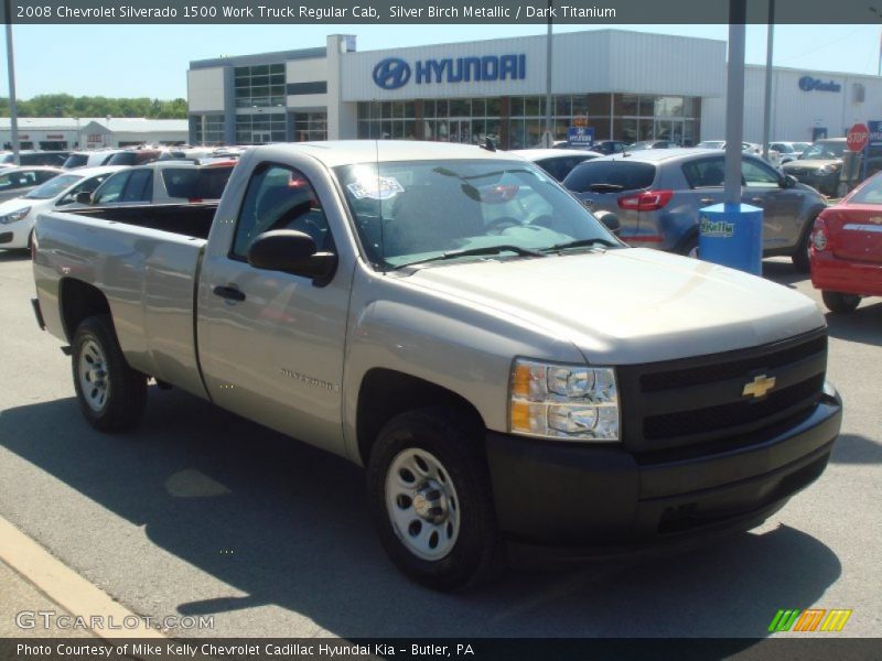 Silver Birch Metallic / Dark Titanium 2008 Chevrolet Silverado 1500 Work Truck Regular Cab