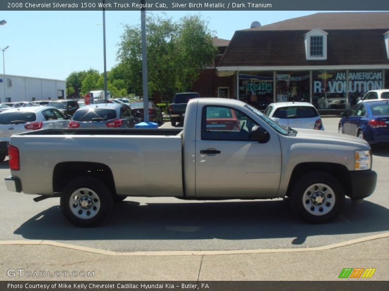 Silver Birch Metallic / Dark Titanium 2008 Chevrolet Silverado 1500 Work Truck Regular Cab