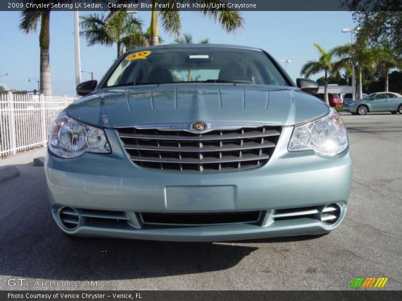 Clearwater Blue Pearl / Dark Khaki/Light Graystone 2009 Chrysler Sebring LX Sedan