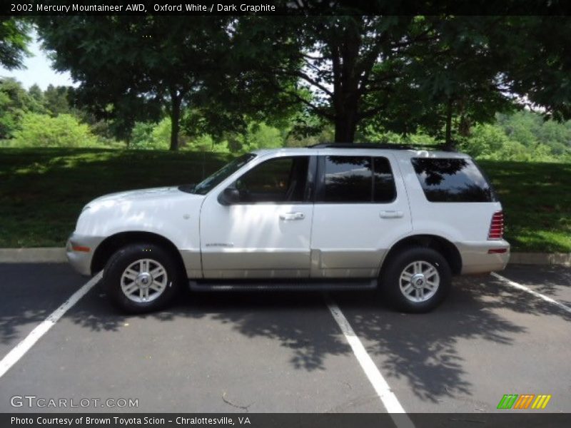 Oxford White / Dark Graphite 2002 Mercury Mountaineer AWD