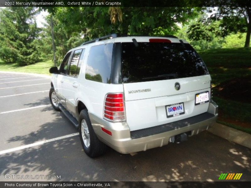 Oxford White / Dark Graphite 2002 Mercury Mountaineer AWD