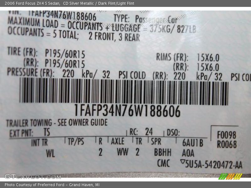 CD Silver Metallic / Dark Flint/Light Flint 2006 Ford Focus ZX4 S Sedan