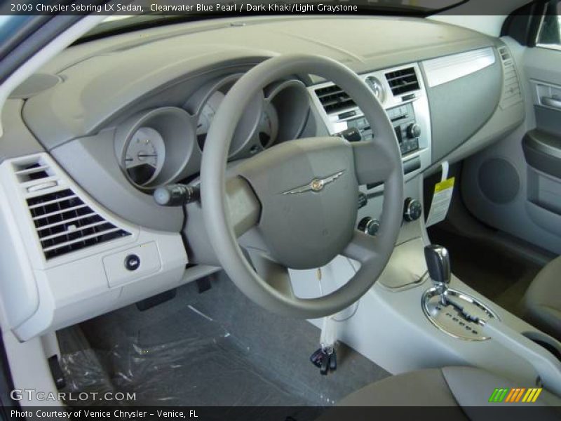 Clearwater Blue Pearl / Dark Khaki/Light Graystone 2009 Chrysler Sebring LX Sedan
