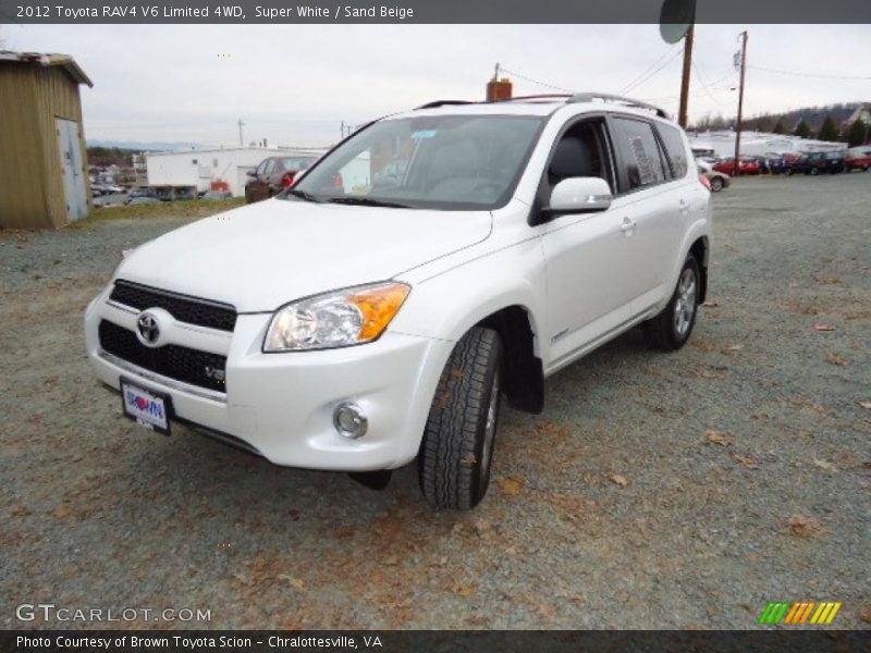 Super White / Sand Beige 2012 Toyota RAV4 V6 Limited 4WD