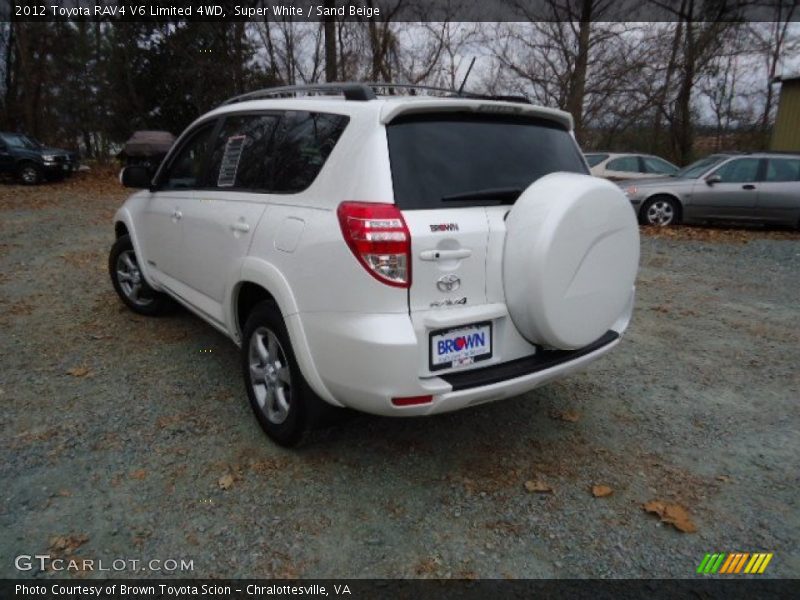 Super White / Sand Beige 2012 Toyota RAV4 V6 Limited 4WD