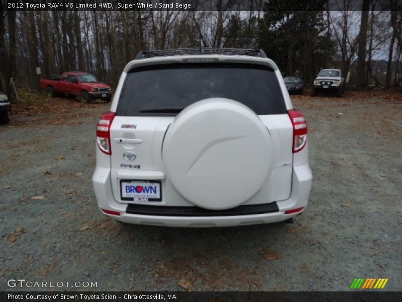 Super White / Sand Beige 2012 Toyota RAV4 V6 Limited 4WD