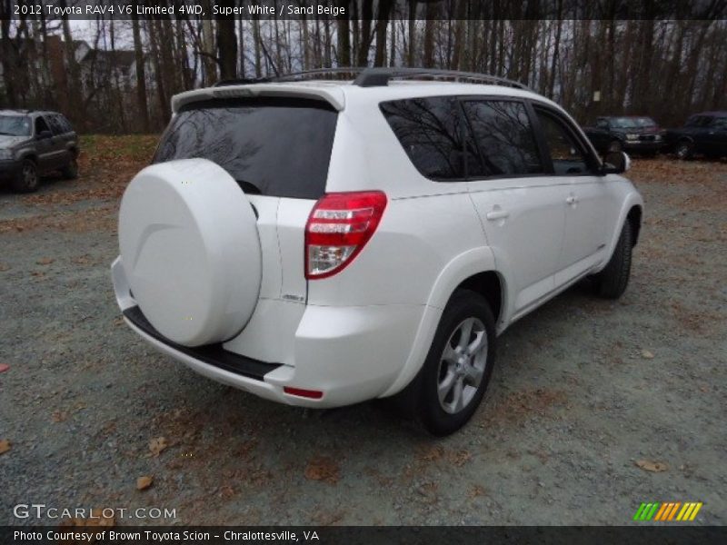 Super White / Sand Beige 2012 Toyota RAV4 V6 Limited 4WD