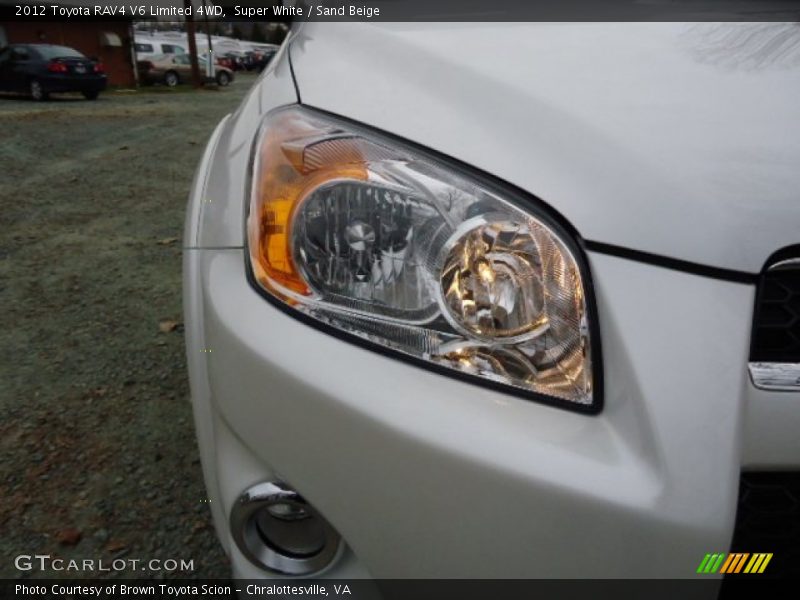 Super White / Sand Beige 2012 Toyota RAV4 V6 Limited 4WD