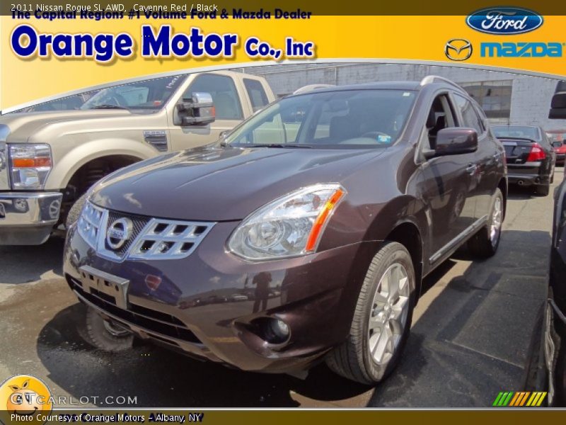 Cayenne Red / Black 2011 Nissan Rogue SL AWD