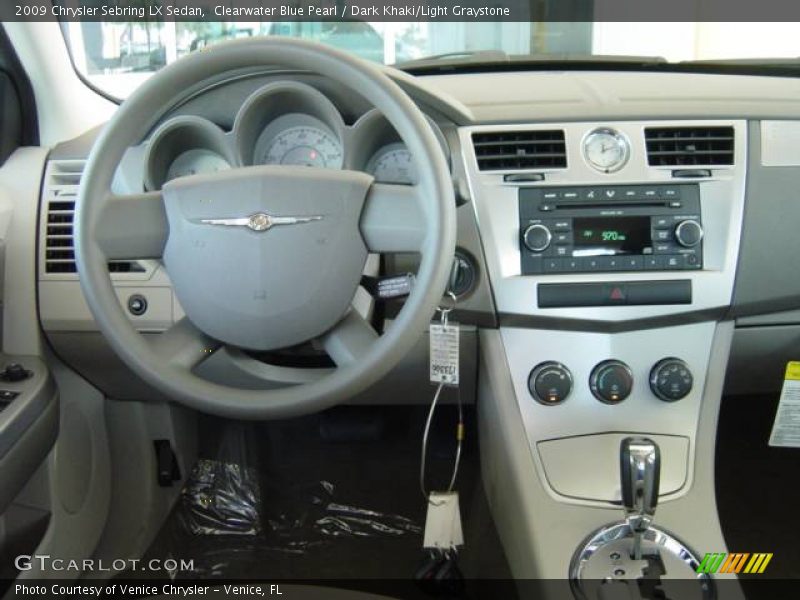 Clearwater Blue Pearl / Dark Khaki/Light Graystone 2009 Chrysler Sebring LX Sedan