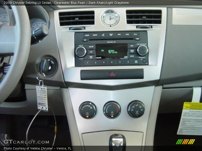 Clearwater Blue Pearl / Dark Khaki/Light Graystone 2009 Chrysler Sebring LX Sedan
