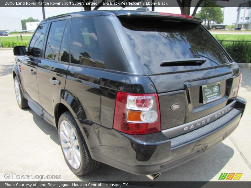 Java Black Pearlescent / Ebony Black 2006 Land Rover Range Rover Sport Supercharged