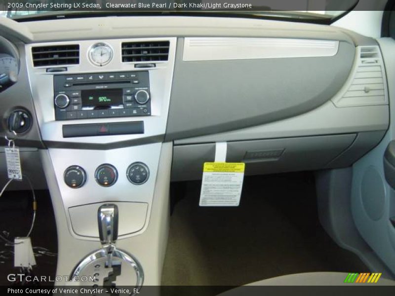 Clearwater Blue Pearl / Dark Khaki/Light Graystone 2009 Chrysler Sebring LX Sedan