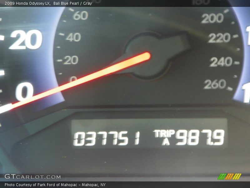 Bali Blue Pearl / Gray 2009 Honda Odyssey LX